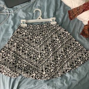 Tribal print skater skirt